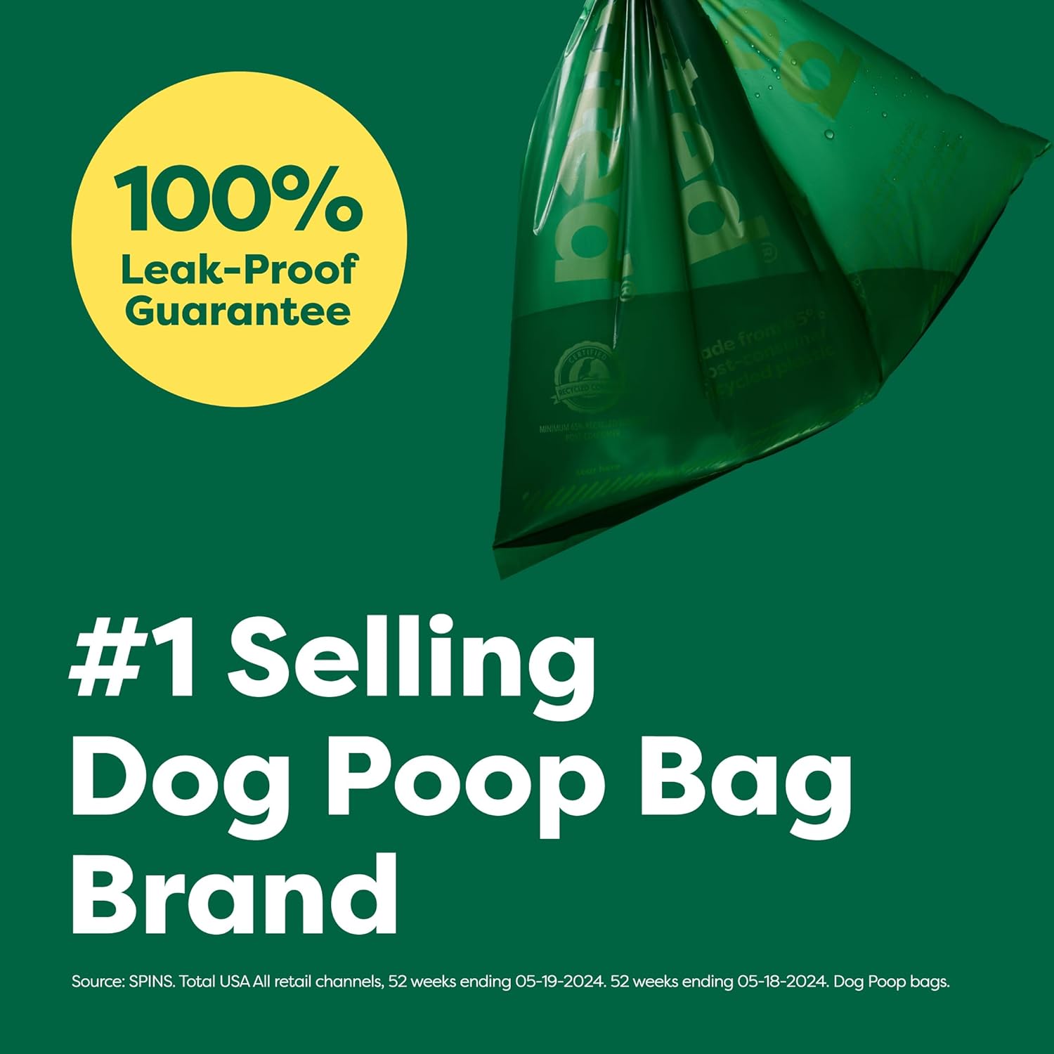 Dog Poop Bags, Guaranteed Leak Proof and Extra Thick Waste Bag Refill Rolls for Dogs, Lavender Scented, 270 Count