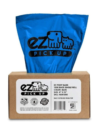 1000Ct Blue Dog Pickup Poop Bags, Dog Walking, Puppy Training Poopy Waste Bag